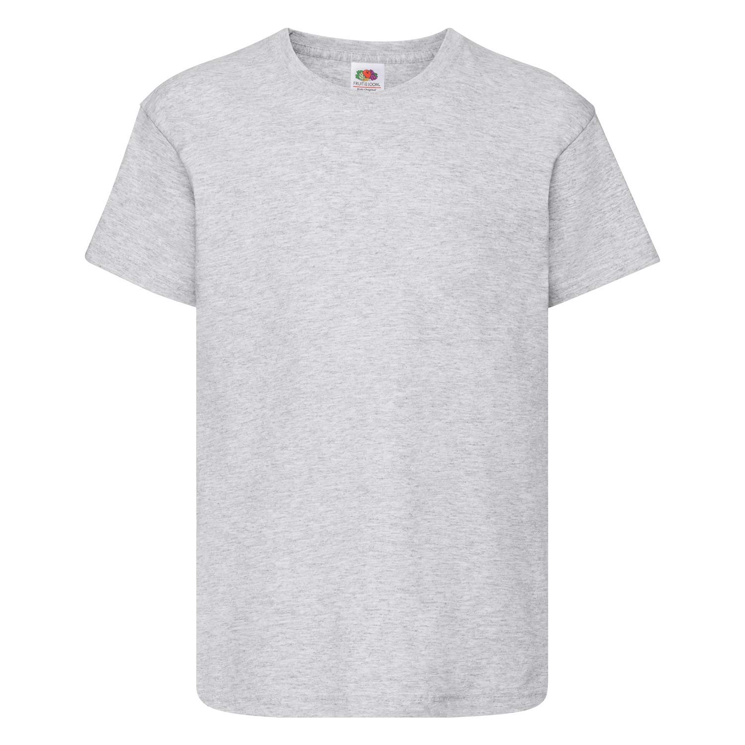 Fruit of the Loom 5er Pack Kids Original T-Shirt, Farbe:Graumeliert, Größe:128
