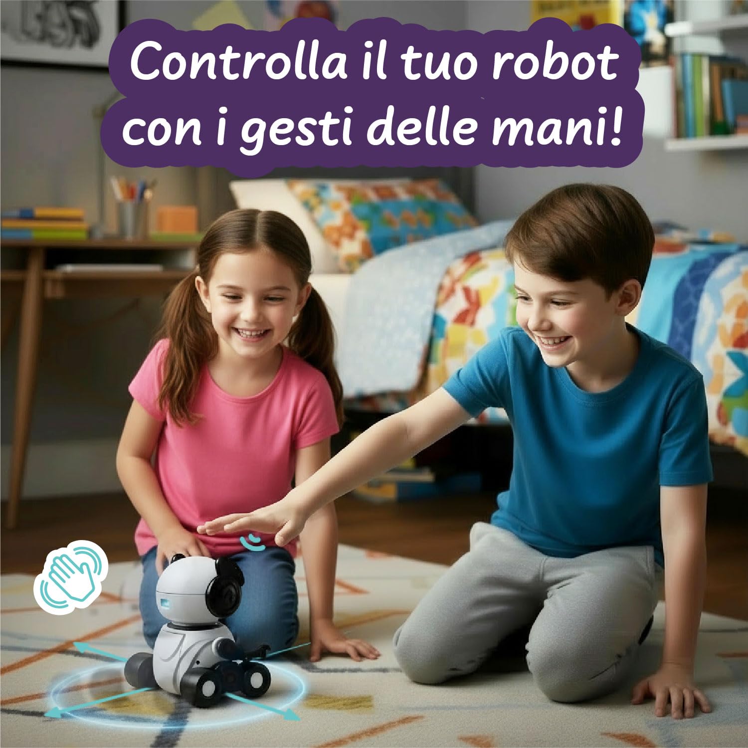 Science4you Robot intelligente ROMI - Robot Telecomandato per Bambini con Occhi LED, Musica e Quattro Modalità, Giocattoli Interattivi, Regalo Originale per Bambini e Bambine dai 6 7 8 9 10+ Anni