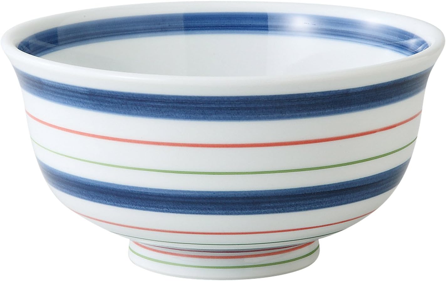 西海陶器(Saikaitoki) Hasamiyaki 70288 Lightweight Rice Bowl with Nishiki Rice Muscles, 6.3 inches (16 cm), Microwave Safe, Dishwasher Safe, Made in Japan