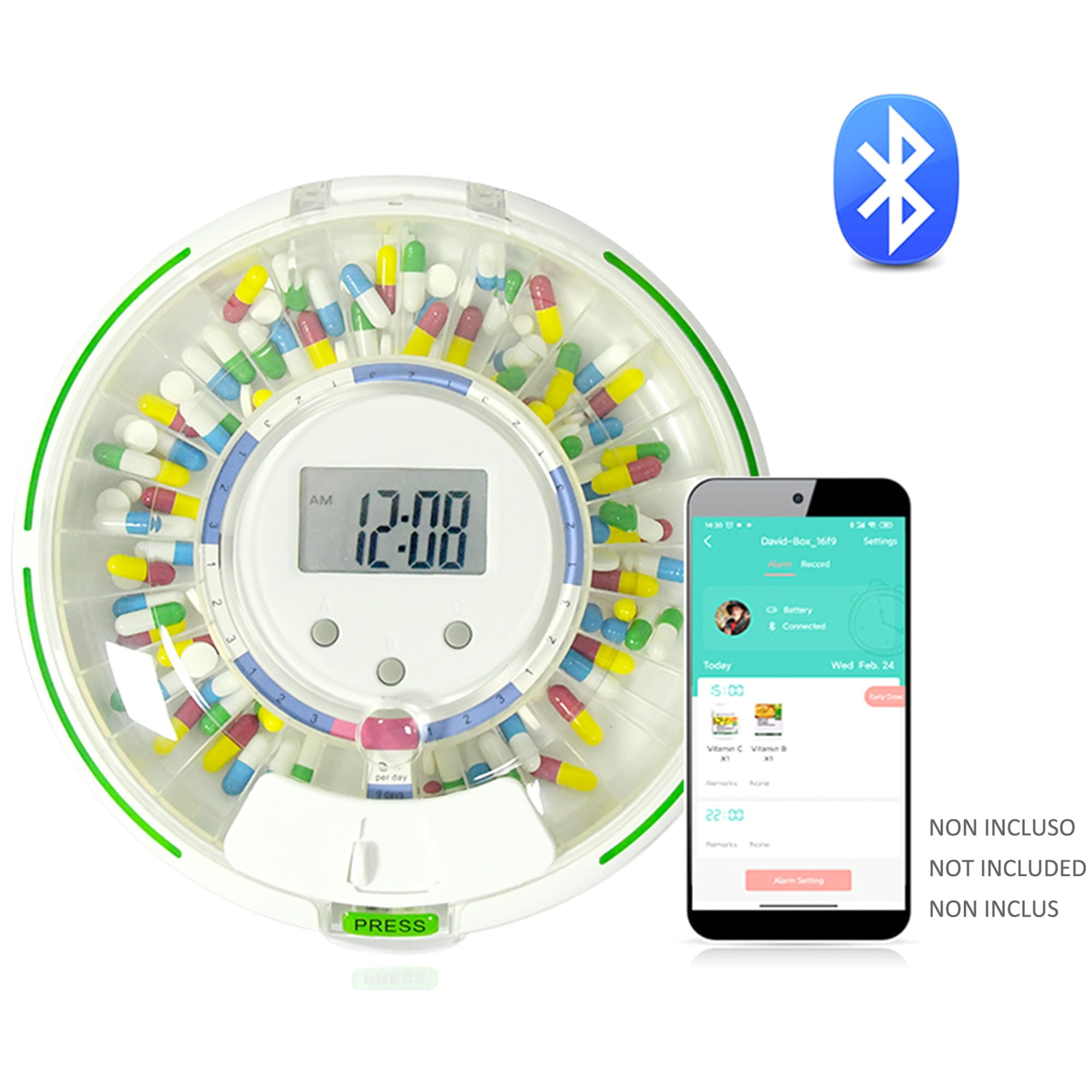 GIMA Portapillole wireless con bluetooth 25871