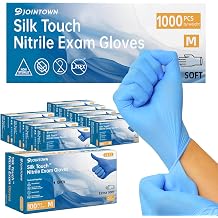 Jointown Nitrile Exam Gloves, Blue 3.5 Mil Disposable Latex-Free, Extra Soft Medical Gloves Medium Case Of 1000, Powder-Free for Medical, Cleaning, Cooking, Esthetician, Food-Safe, M