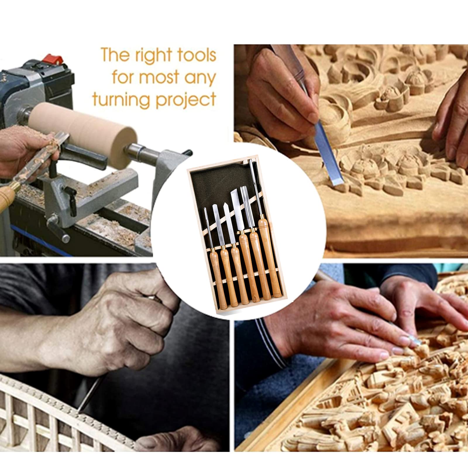 Scalpello per tornio con punta in metallo duro, mini barra di utensili, set di utensili per tornitura del legno con taglierina per inserti in metallo duro rotondo da 8,9 mm per hobbisti del legno/a/pi