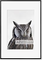 Vista 600 de Fun Memories Portarretratos de metal de 16 x 20 pulgadas con paspartú de 11 x 14 pulgadas, acabado de aluminio cepillado, parte delantera de vidrio