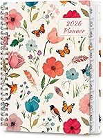 ROBBZY 2026 Planner: Weekly Monthly A5 Agenda Jan-Dec 2026 with Tabs, Pocket, Elastic Band & Quotes for School Office Goals