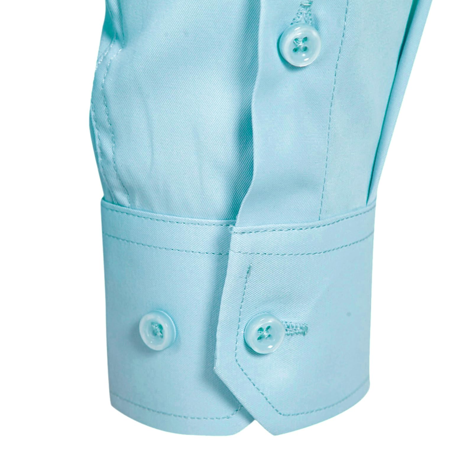 SIR7 Camisa de vestir elástica para hombre, de color liso, microelástica, manga larga, casual, suave, con botones
