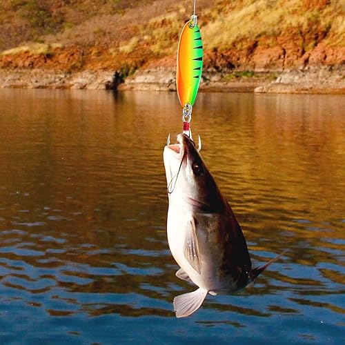 Vista 35 de Fishing Jigs Metal Fishing Spoons Lures, Blade Bait Spinner Long Casting Jigging Spoon Lure Vertical Hard VIB Swimbait for Walleye Bass Trout