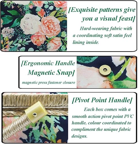 Miniatura 3 de Cesta de costura grande con accesorios, caja organizadora de costura para suministros de costura y almacenamiento de herramientas de manualidades,