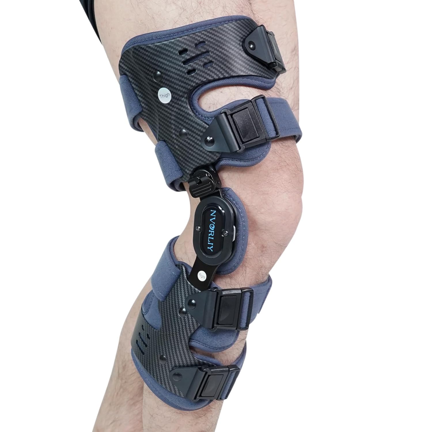 Nvorliy OA Unloader Knee Brace, Offloader Knee Support for Arthritis, Osteoarthritis, Bone on Bone Knee Joint Pain, Joint Degeneration, Cartilage Defect Repair - Fit Medial & Lateral (Left)