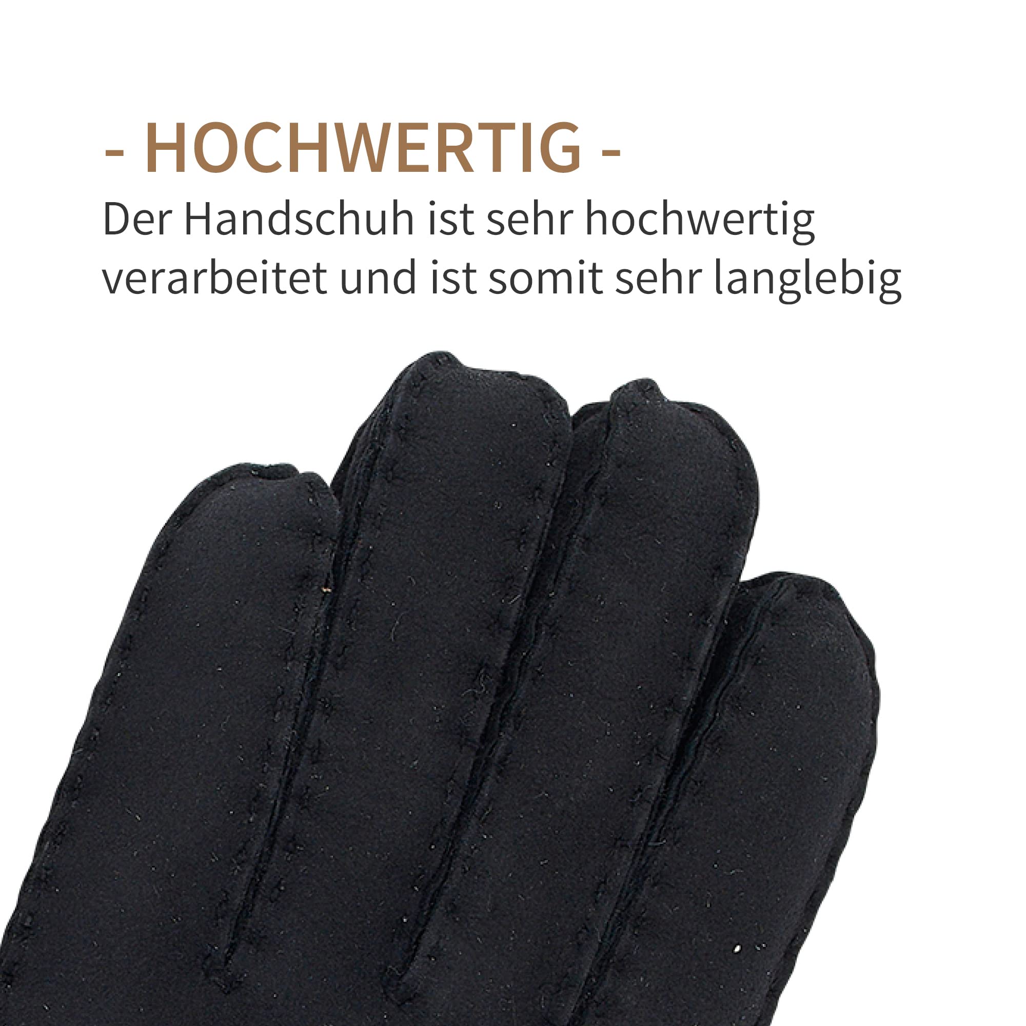 Lammfell Handschuhe für Damen - 100% Lammfell - warme Winterhandschuhe - Farben: schwarz und braun - verschiedene Größen - eleganter Damenhandschuh