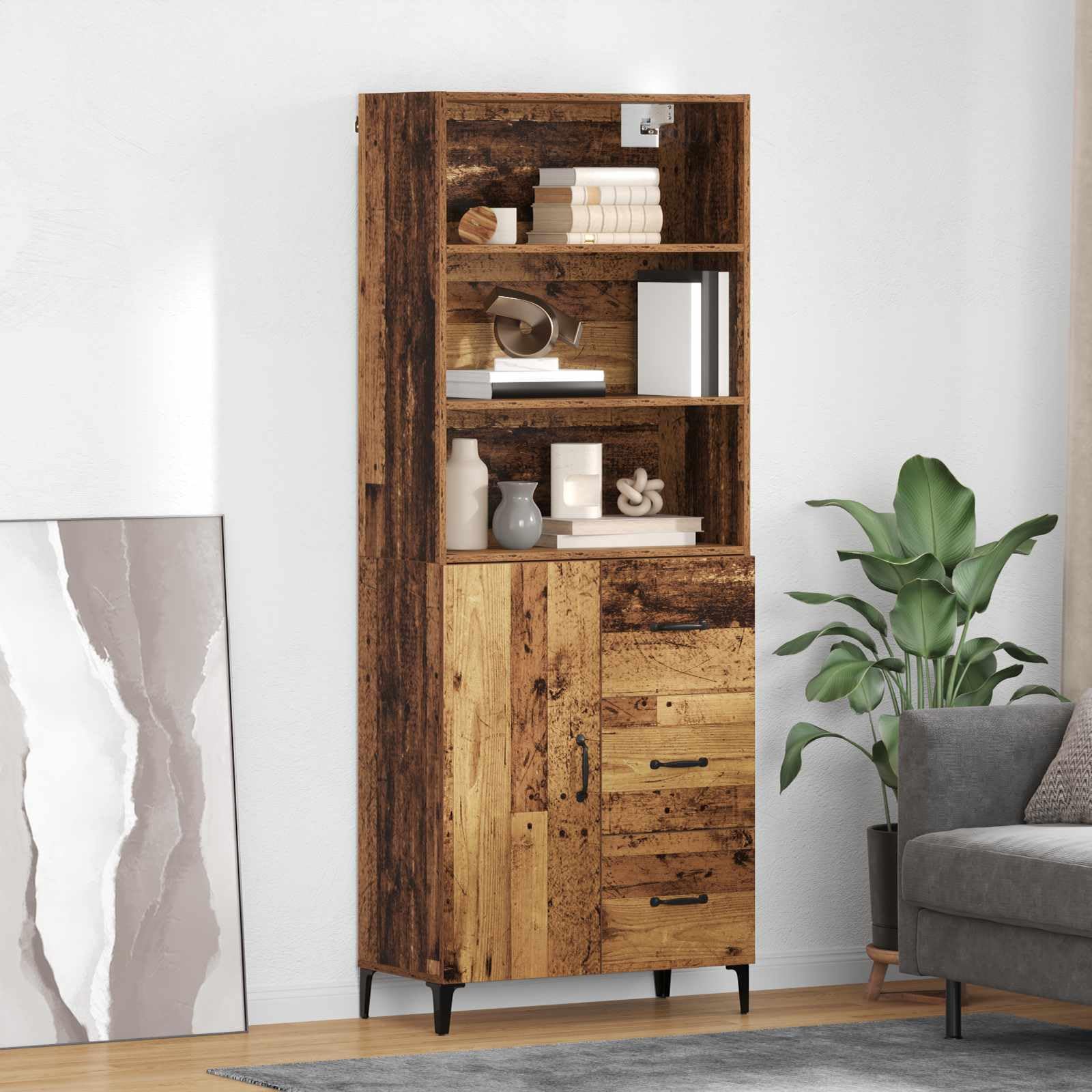 Armoire de rangement bois d'ingénierie vaisselier buffet cuisine salon