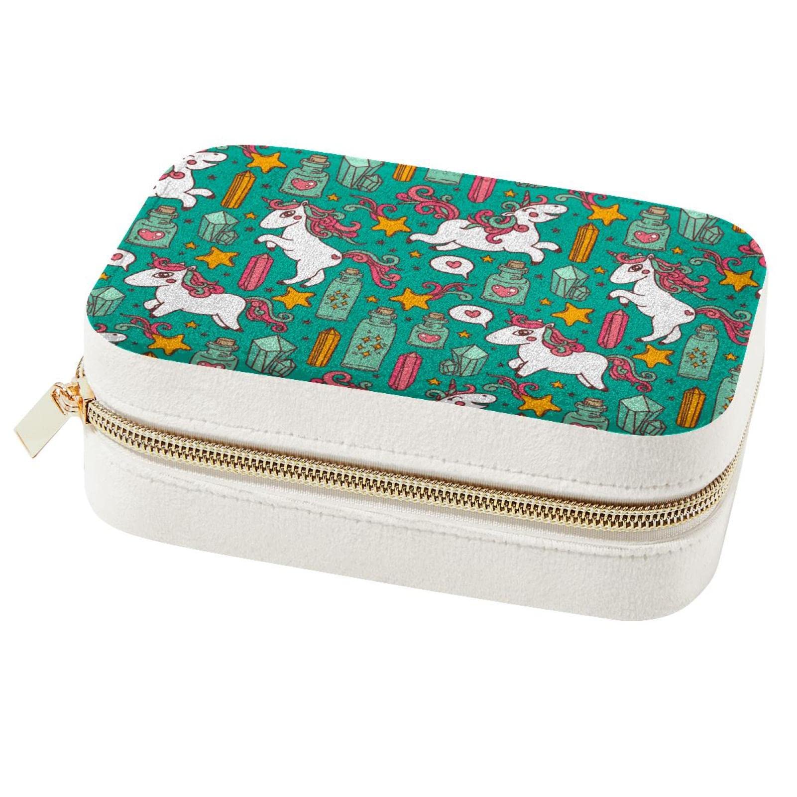Boîte à bijoux licorne transportable pour organiser vos bagues en voyage