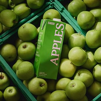 Eager 100% Pressed Apple Juice, 8 x 1 Litre Cartons