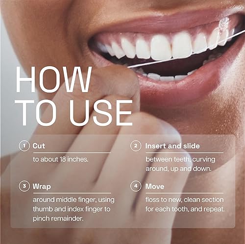 Miniatura 8 de Reach Paquete de hilo dental encerado  Eliminación efectiva de placa, superficie de limpieza extra ancha  Resistencia a la trituración y tensión, se