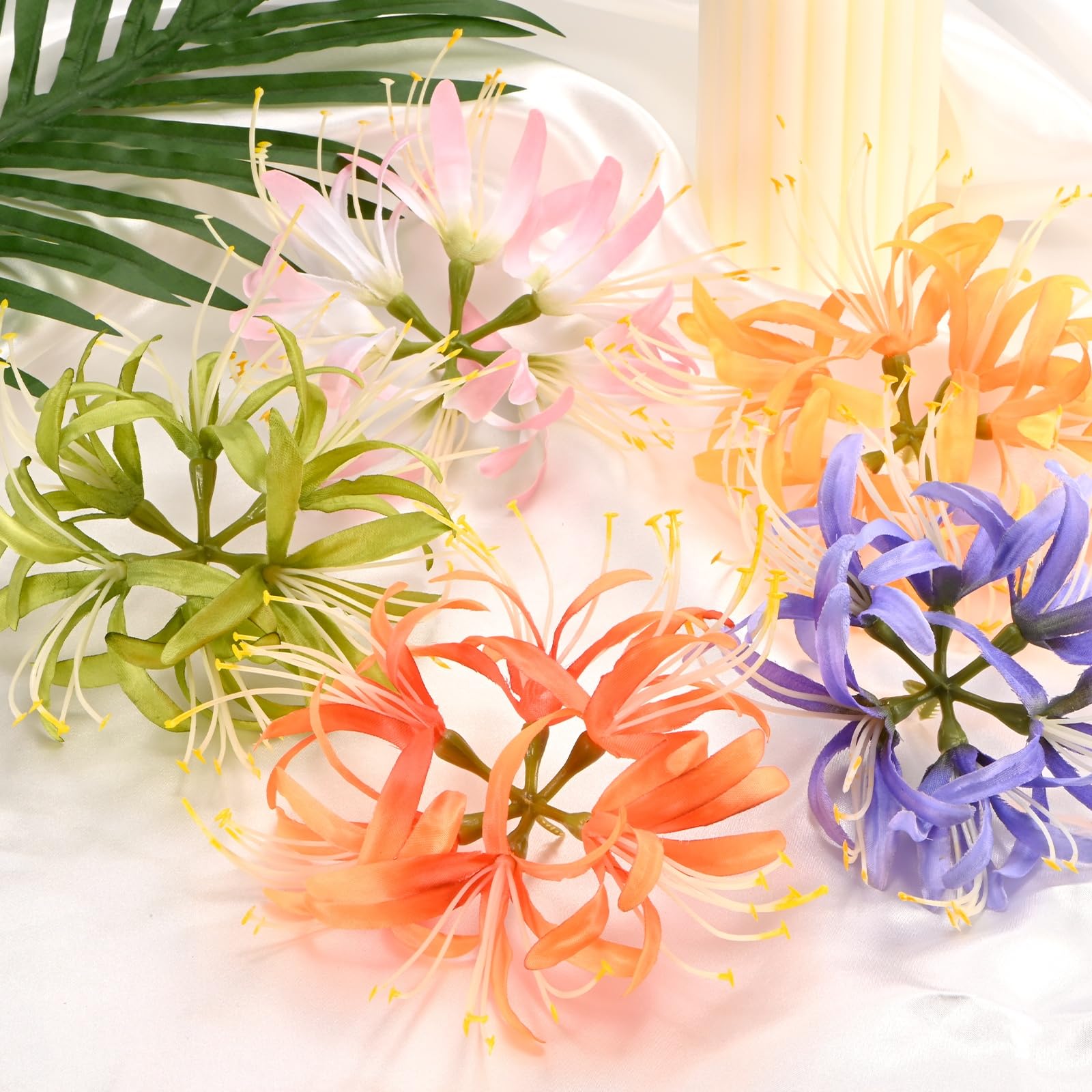 M METERXITY Künstliche Blumenköpfe (7 Zoll Orange) 3 Stück