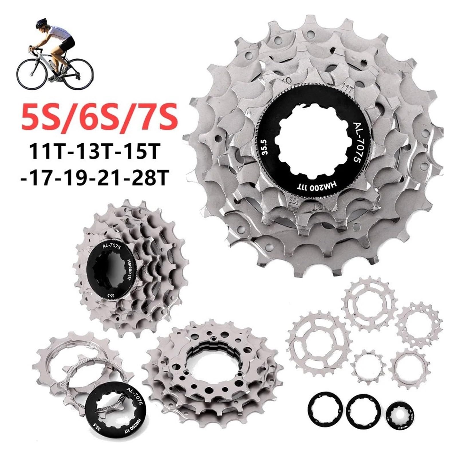 5/6/7 Prędkości Rower Wolnobieg 11-21/26/28t Kaseta Rowerowa Pasuje Do Składanego Roweru Brompton wkręcany wolnobieg Kaseta Rowerowa