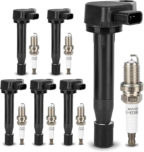 Vista 130 de Paquetes de bobina de encendido UF549 y bujía de iridio doble 9029, para Nissan Altima Versa Sentra Rogue Cube NV200 Pathfinder Infiniti FX50 M56