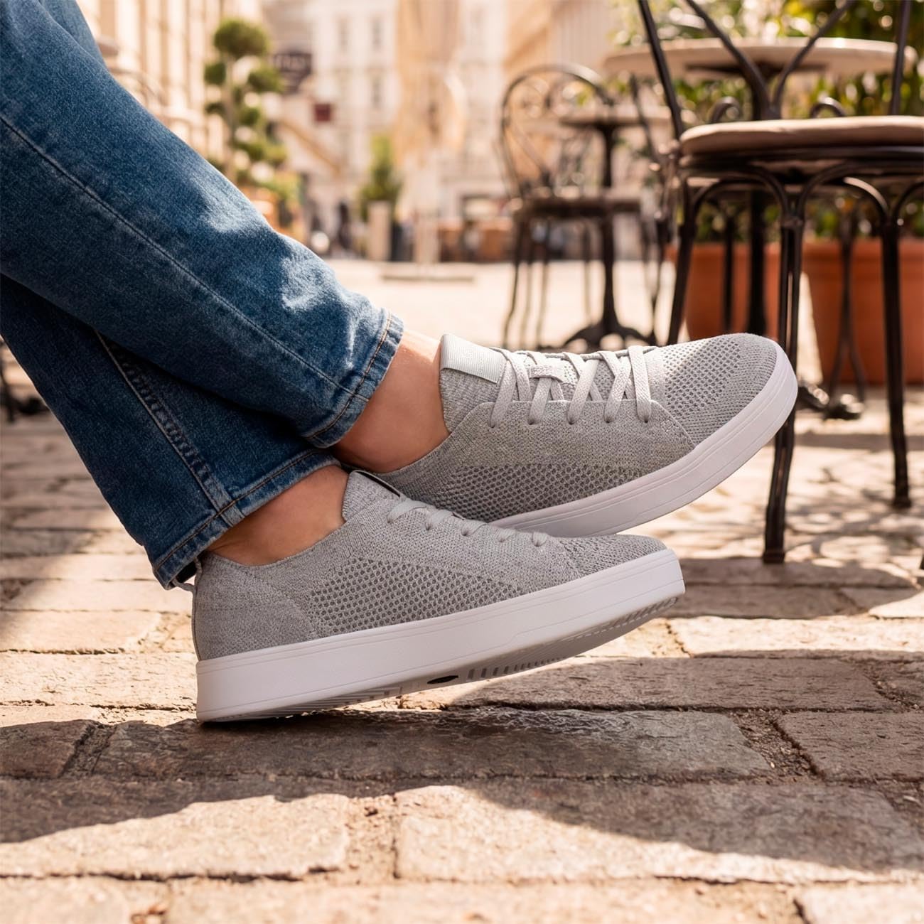 Giesswein Wool Sneaker Men - Platform Schuhe aus Merino Wool 3D Stretch | Superleichte Low-Top Halbschuhe & Schnürer – bequeme Freizeit Sneaker aus Merinowolle für Herren