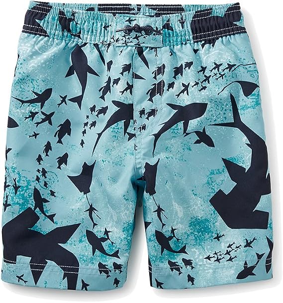 Amazon ティコレクション 子供服 キッズ 水着 男の子 ボーイズ インポート Upf40 サメ 魚 8sr F00 ブルー Us 8t 8 9歳 日本サイズ約135 145cm 日本サイズ140 相当 水着 通販