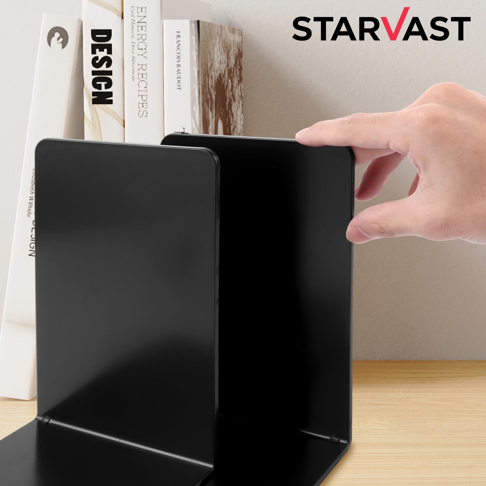 STARVAST Lot de 20 supports de livre, 17x12x11,8 CM, avec tapis antidérapant, support de lecture, support de partitions, pour l'école, le bureau et la maison, Noir