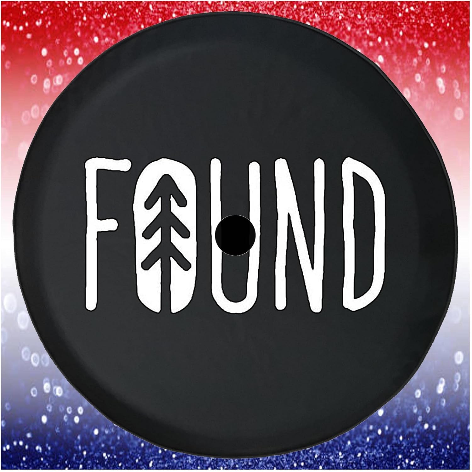 Spare Tire Cover Found Outdoors Black Accessories for Trailers Trucks SUVs RV Campers 28-29 Inch
