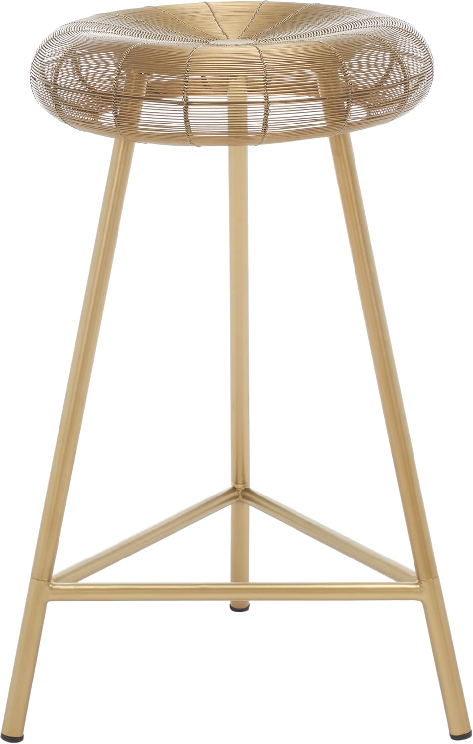 Addison Gold Wire Weaved Contemporary Counter Stool