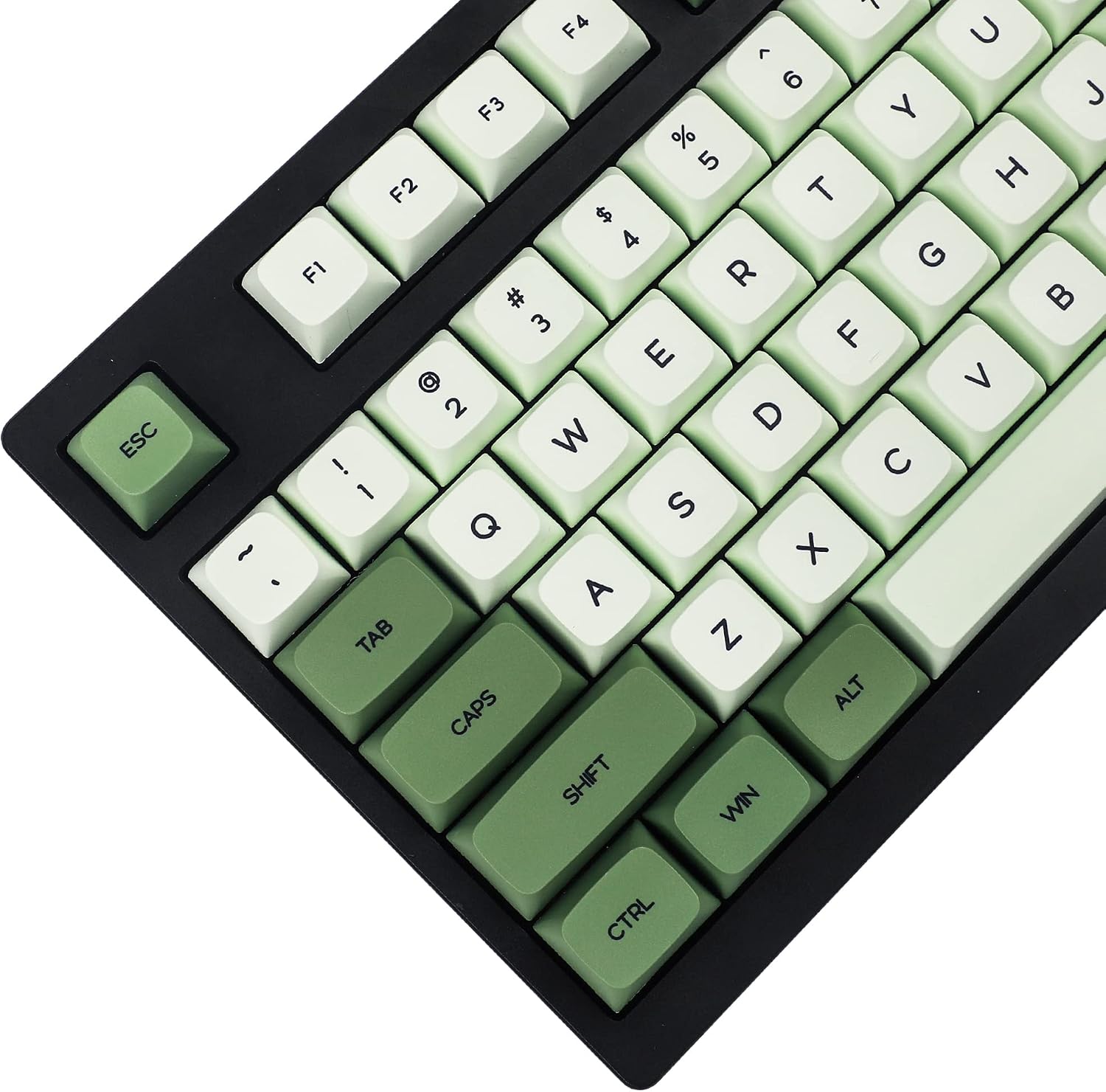 YMDK Matcha 3.0 Dye Sub ZDA PBT Keycap Similar to XDA Japanese Korean Russian for MX Split Keyboard 104 87 61 Melody 96 KBD75 ID80 GK64 68（Only Keycap）(Matcha English Kit 3.0)