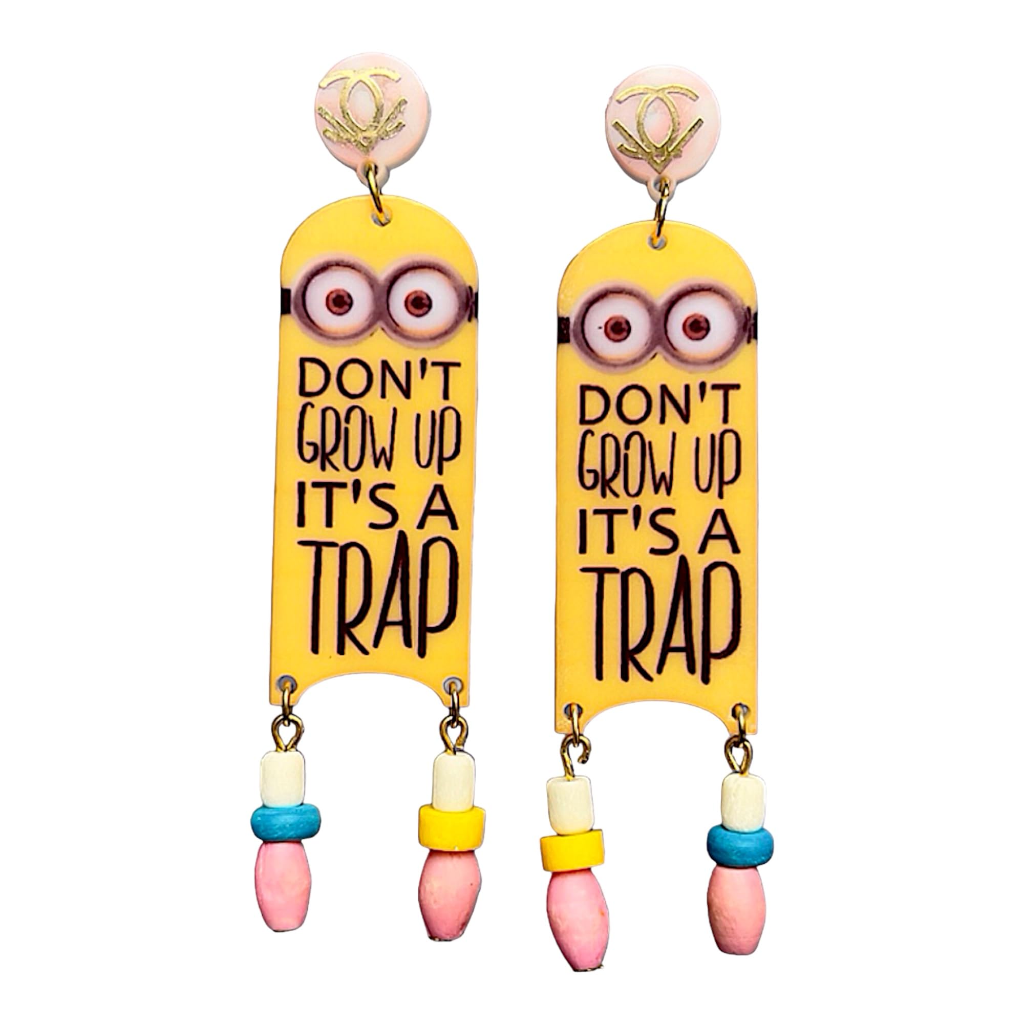 Little Crazy Company - Don’T Grow Up (021) Contemporary Fashion Jewellery Quirky Multi Colour Earrings for Modern Women & Girl Trendy Unique Fun Statement Jhumka Dangler Drop Earrings for Party Birthday & gift. (B0CWTY16SF) Amazon Price History, Amazon Price Tracker