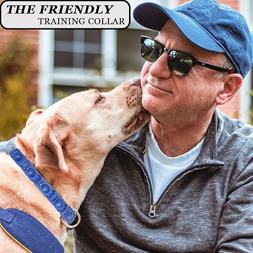 Miniatura 5 de Collar de entrenamiento para perros con 4 eslabones adicionales para perros medianos, grandes y extragrandes (azul)