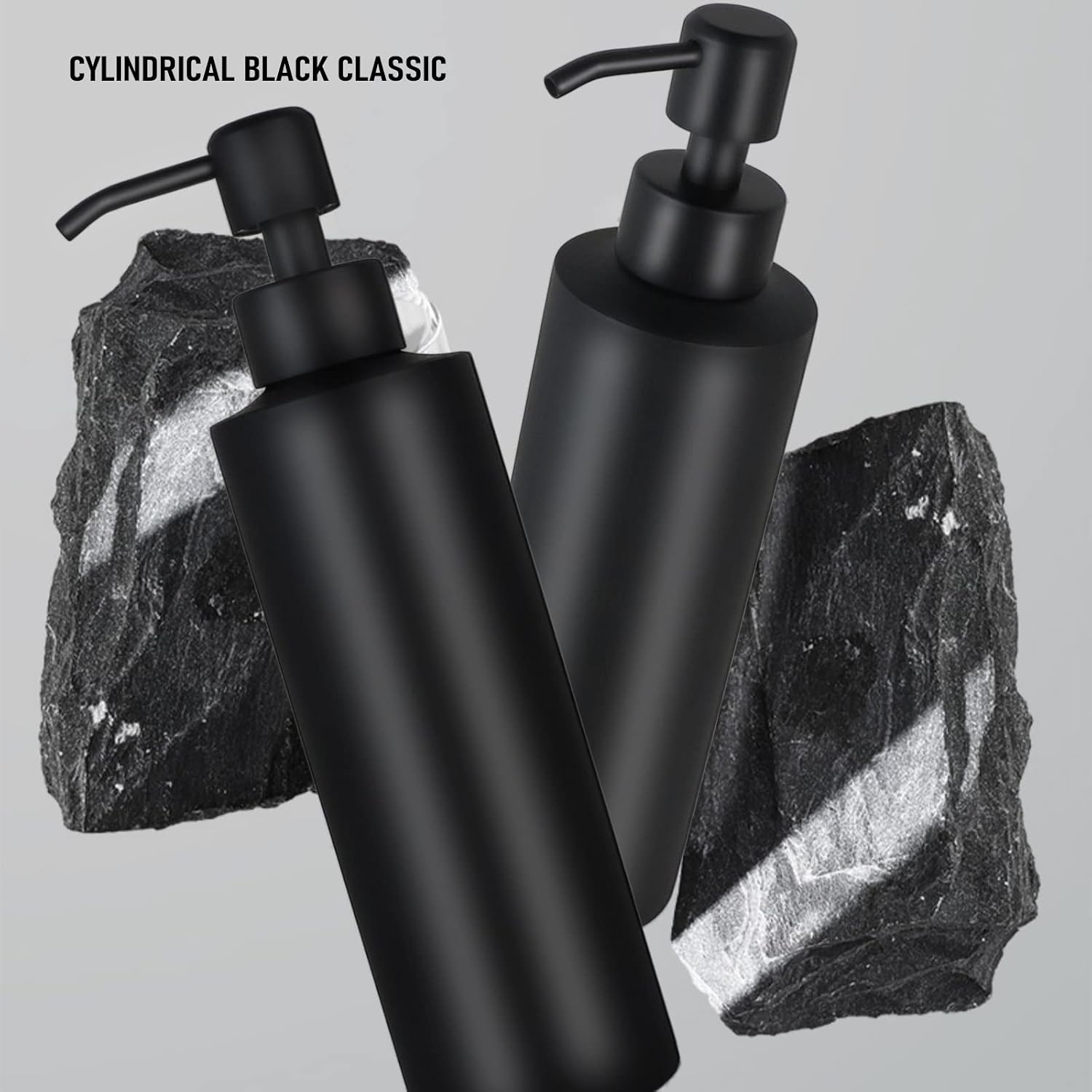 Matte Black Countertop Soap Dispenser, 11.8 oz Lotion Dispenser with Pump, Stainless Steel Hand Dish Soap Dispenser for Kitchen, Bathroom and Bedroom (11.8 Ounce / 350ML) image 4