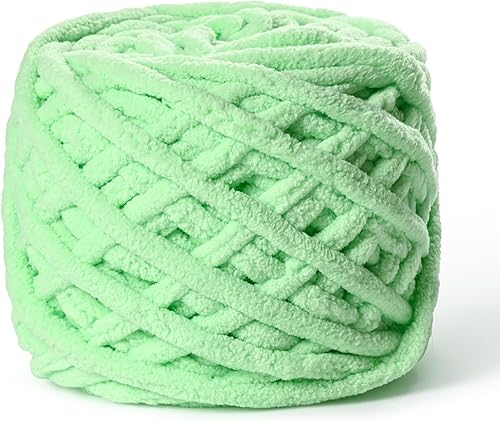 Vista 54 de Paquete de 3 hilos gruesos de felpilla de felpa de 3.53 onzas (49.2 yardas), hilo de terciopelo esponjoso para tejer y hacer ganchillo, hilos de 3