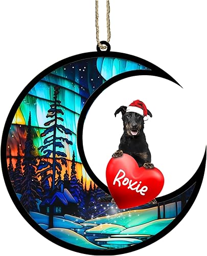 Adorno de Navidad personalizado Beauceron, adorno de Beauceron con nombre, pérdida de mascotas, regalos para los amantes de los perros, pérdida de