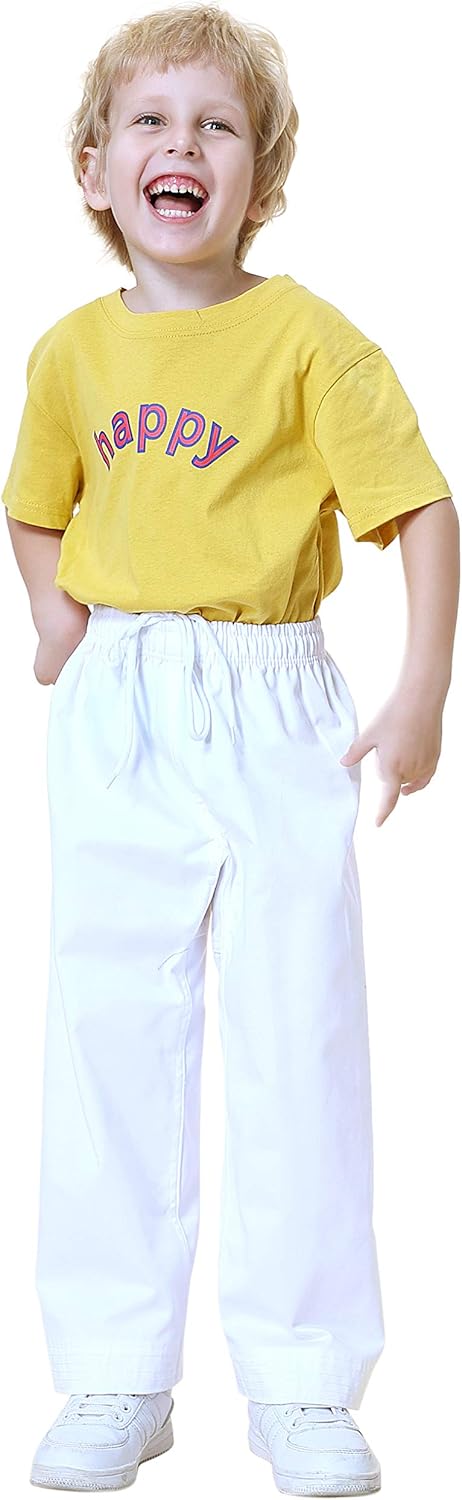 TopTie Adult Kids Karate Pants Martial Arts Student Karate Gi Pants - Image 2