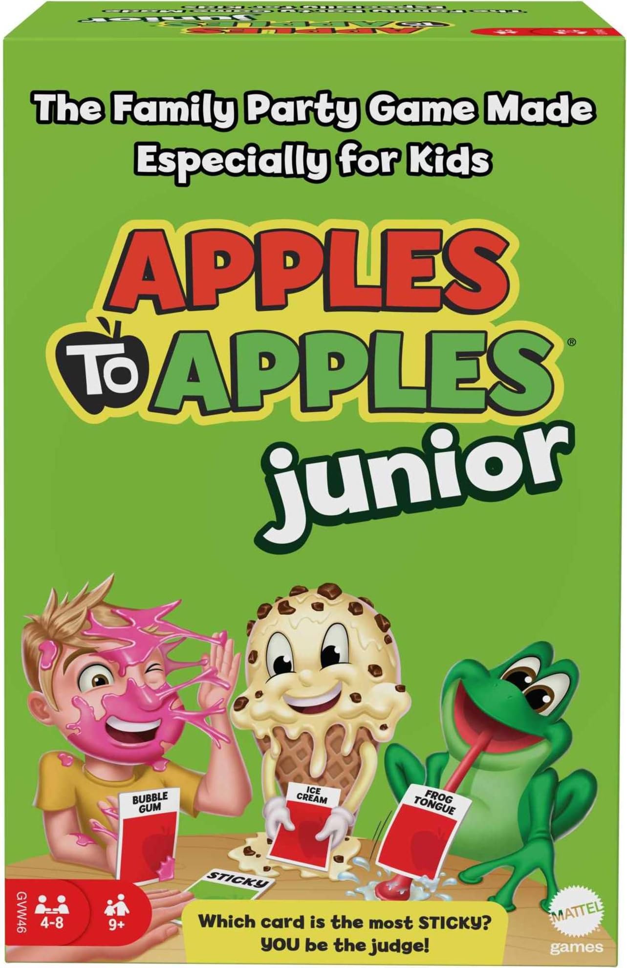 Mattel GamesApples to Apples Junior, The Game of Crazy Comparisons, Board Game with 504 Cards, Family Party Game Especially for Kids, Gift for Kid, Teen & Family Game Night Ages 9 Years & Older