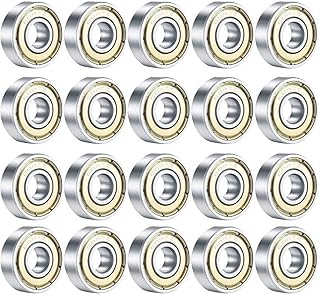 Bearing Roller Bearing Chrome Steel Bearings 10pcs 608 688 ZZ Skateboard Bearings Double Shielded Ball Bearings Small Bearing Replacement Parts for Longboard Roller Skates Ball Bearings for Industrial