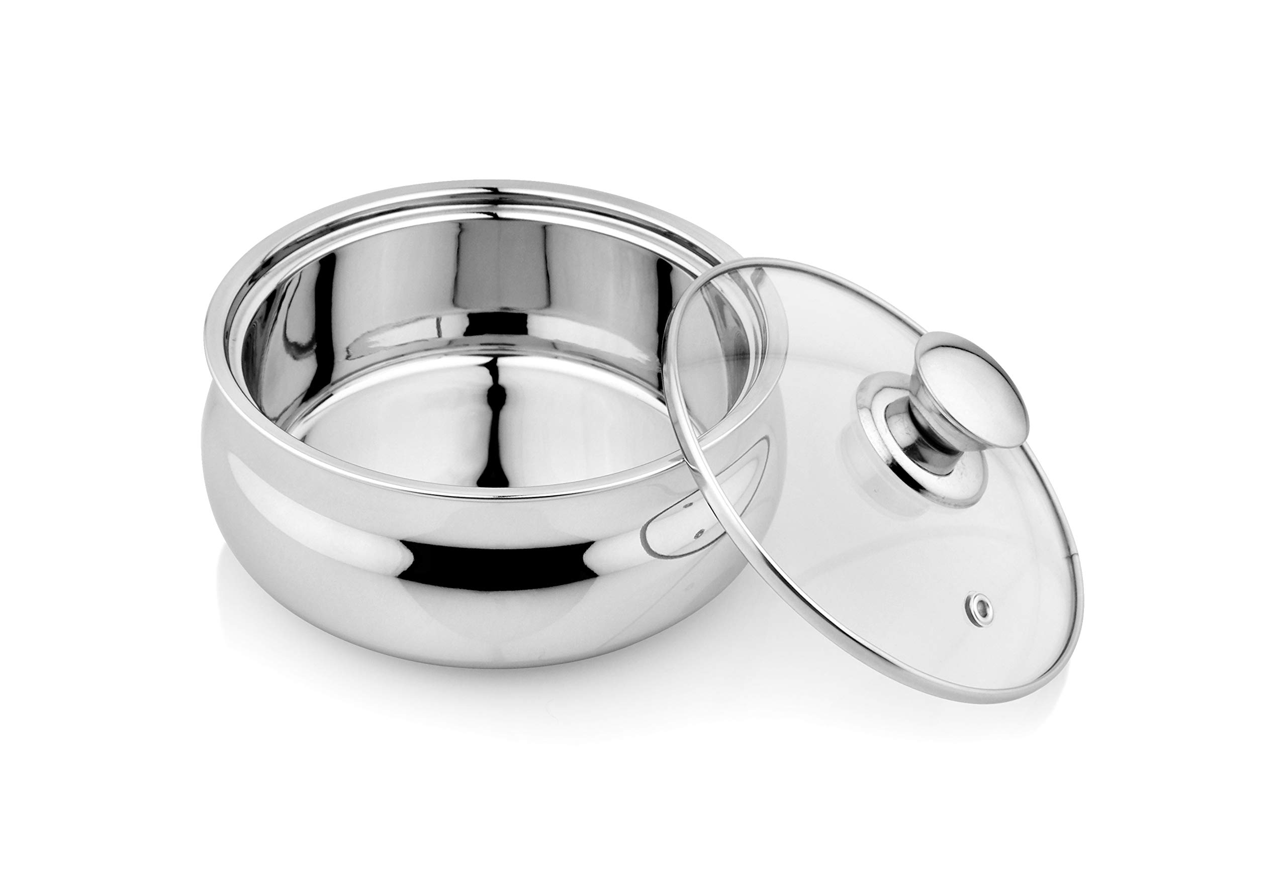 URBAN SPOONStainless Steel Curry Server Double Wall Insulated with Lid - 1 Pc - 1200 Ml Dia - 18.5 Cm.
