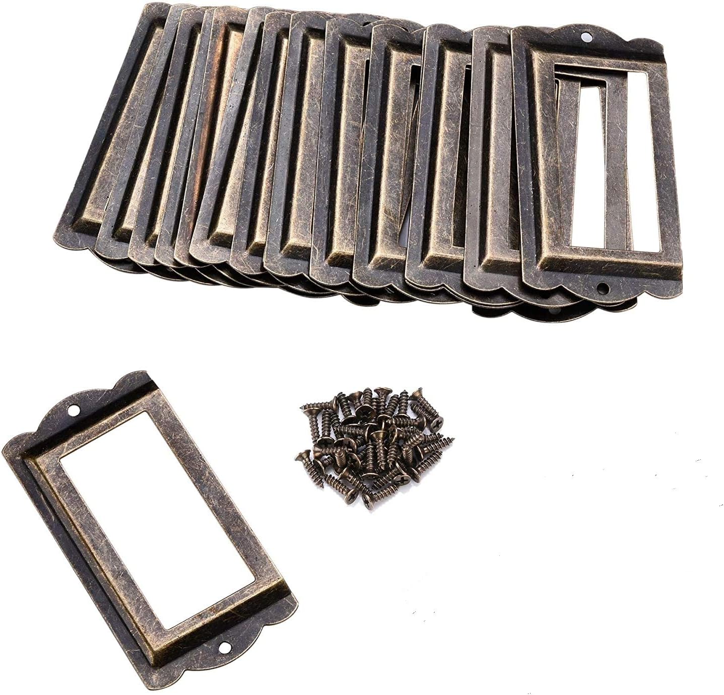 Amazon.com : 42x85mm Metal Office Library File Drawer Tag File Name ...