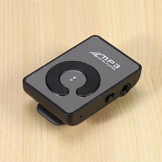 Mini Mirror USB Digital Mp3 Music Player Support 8GB SD TF Card Black