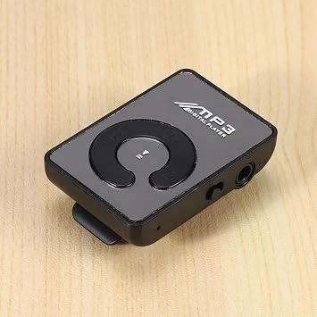 Mini Mirror USB Digital Mp3 Music Player Support 8GB SD TF Card Black