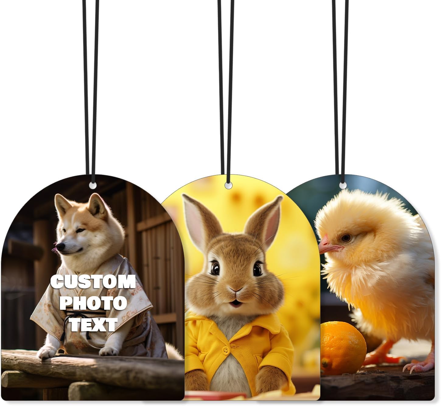 Custom Air Freshener for Car with Photo/Text and 11 Scents Personalized Car Air Freshenr Valentine's Day Birthday Gift