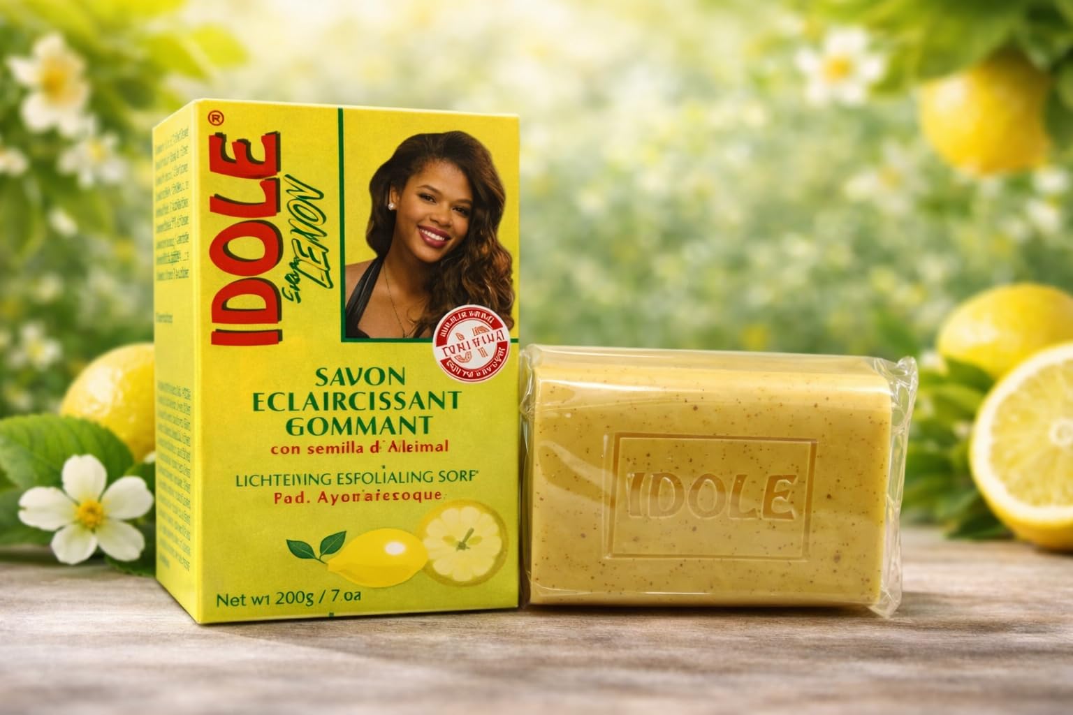 Idole Extra Lemon Lightening Exfoliating Soap 7 oz / 200g