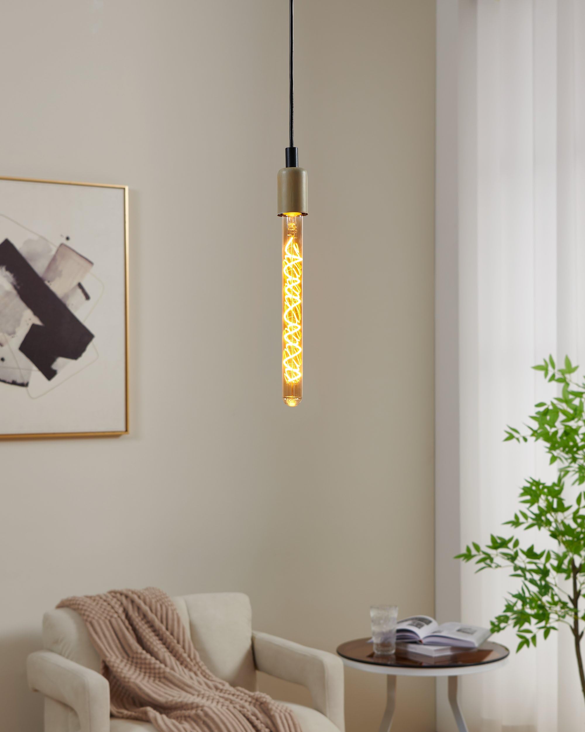 EGLO Żarówka LED E27 z możliwością ściemniania, spiralna, w kształcie pręta, dekoracyjna, stylu vintage, 4 (odpowiada 18 W), 180 lumenów, ciepła biel, 1600 K, Edisona Retro T30, Ø 3 cm