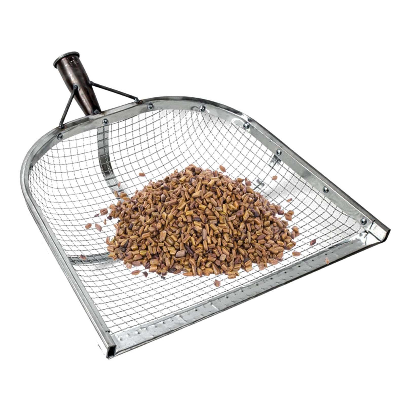 Leaking Soil Shovel Mesh Stainless Steel Filter Soil Shovels Gardening Leaking Soil Shovel Agricultural Filter Screen Sieve ???????????????? ???????????????????????? Garden Tool (12mm)