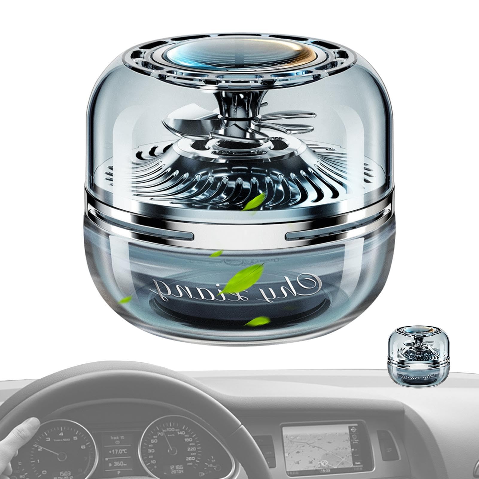 Car Air Freshener, Solar Rotating Aromatherapy Diffuser, Long Lasting Car Air Purifier, Reusable Car Essentiall Oil Diffuser, Portable Car Travel Cool Mist for All SUVs Vehicles, Gift for Friends