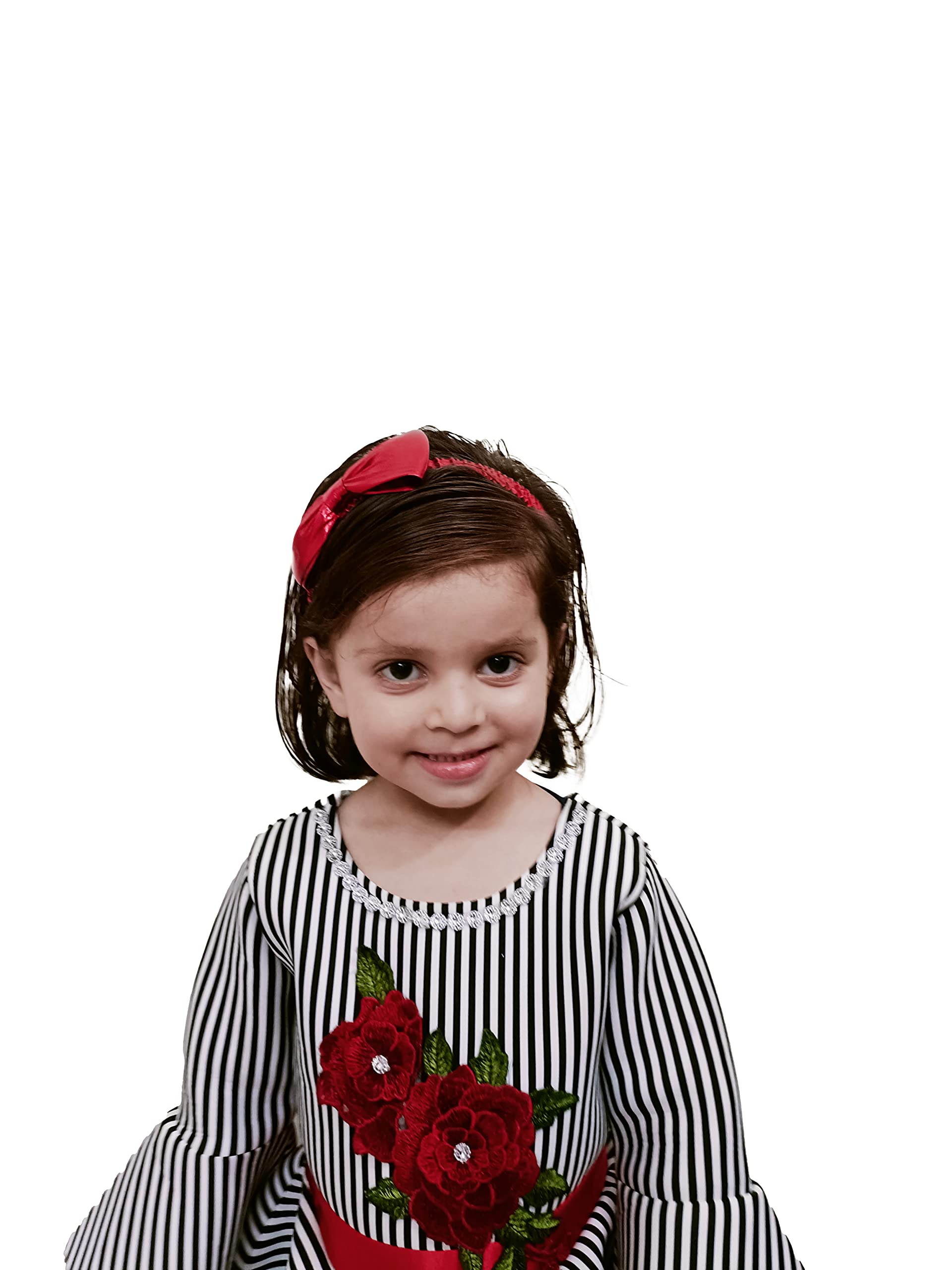 The Little Lady Big Bow Head Band for Babies ( Red Color )