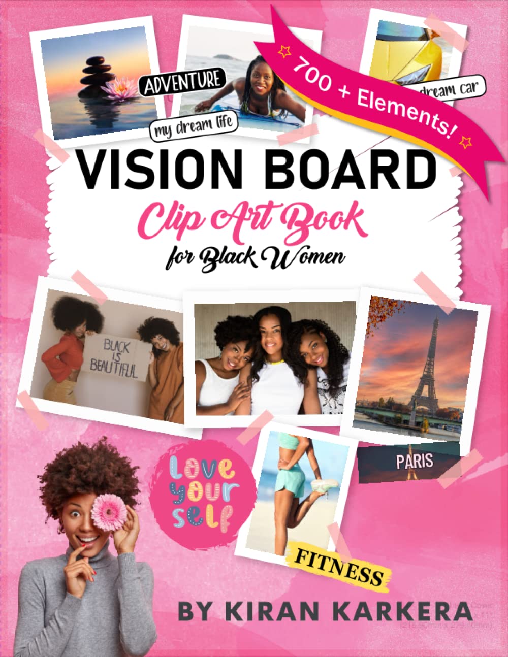 Livre de vision board pour femme noire surmonter le manque d'inspiration créative