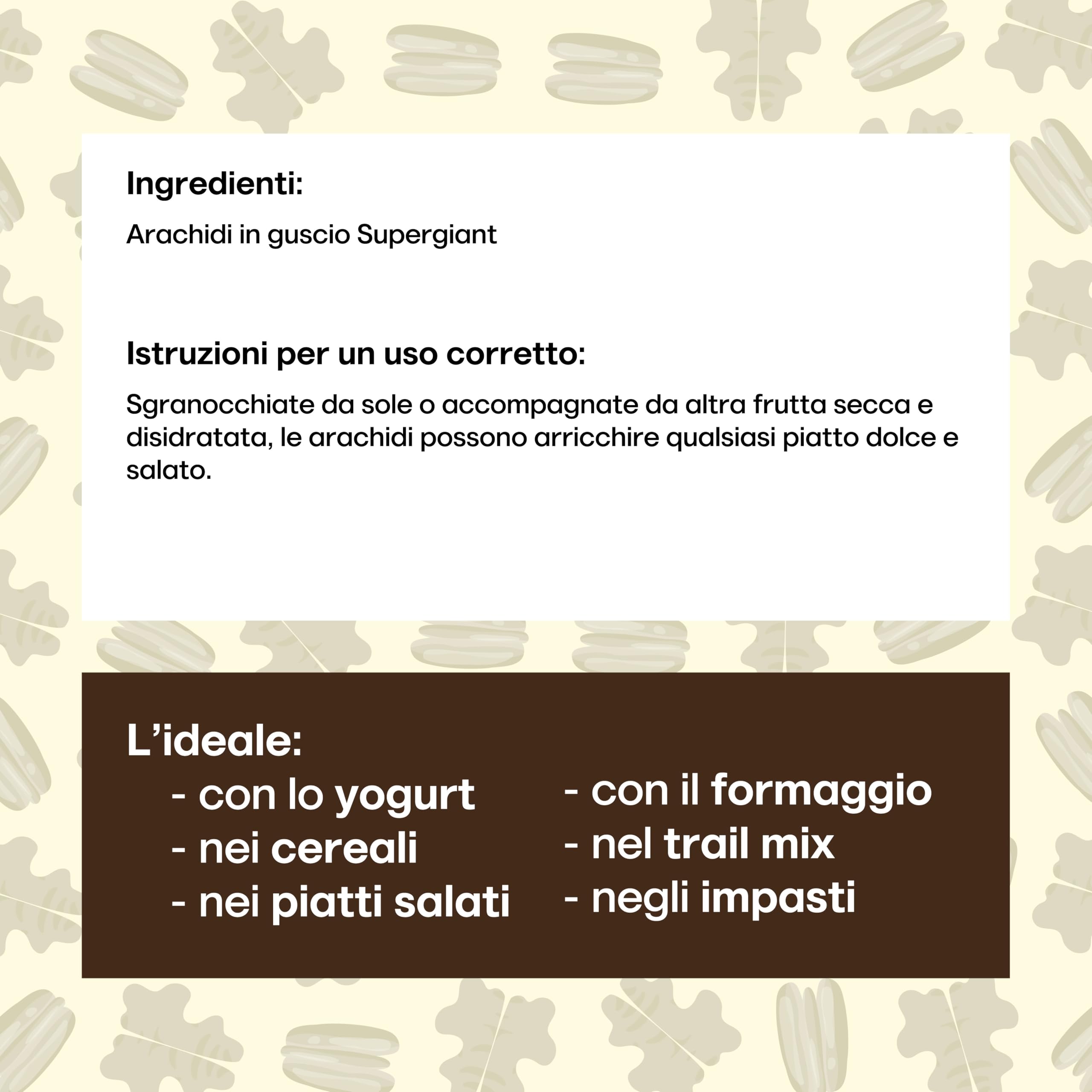 Il Contadino - Antichi Sapori | ARACHIDI SUPERGIANT | Confezione Salva Freschezza, Tostatura Frequente, Frutta Secca di Qualità Premium, No Conservanti (2 Kg)