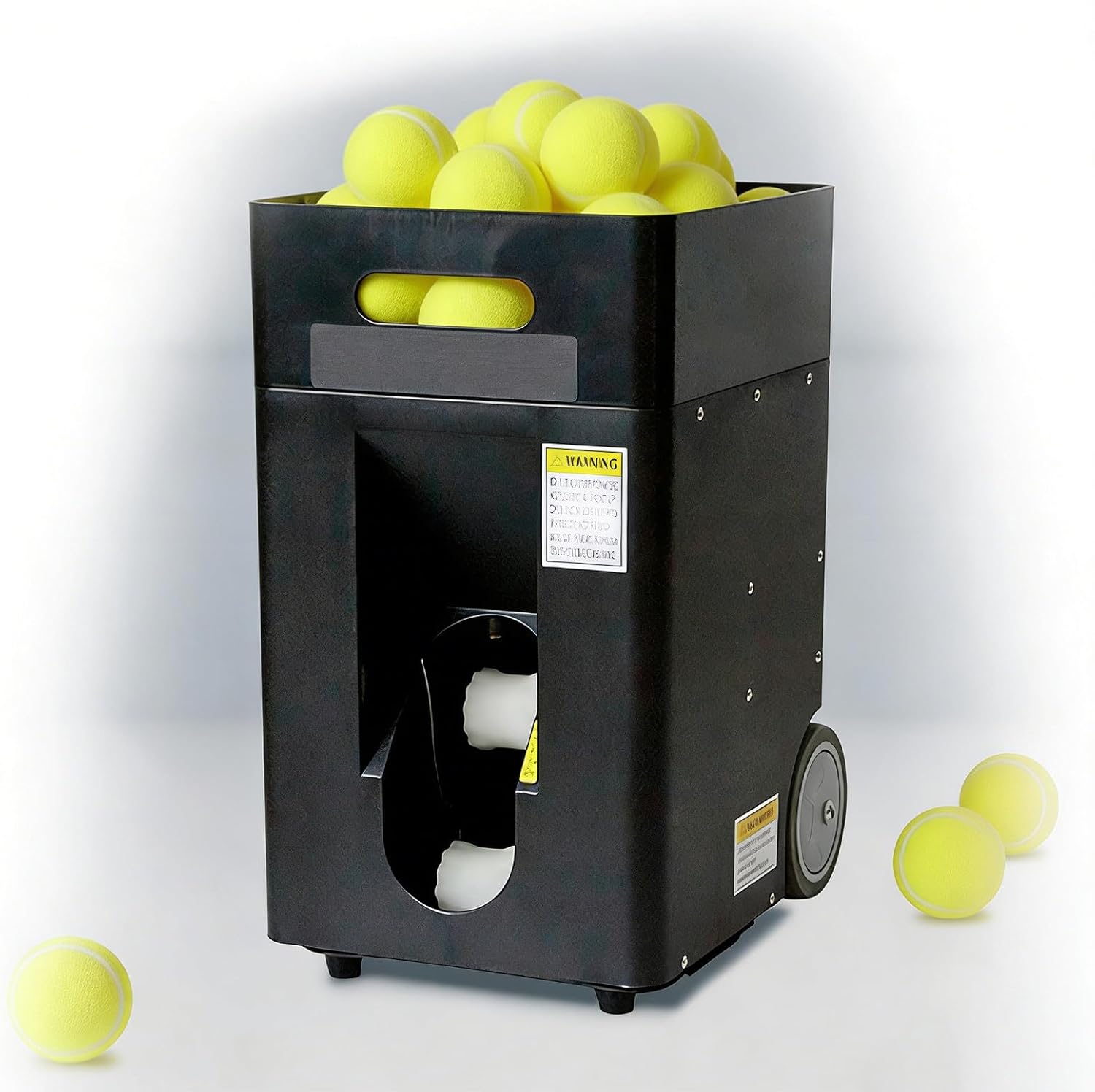 10kg Lightweight Tennis Ball Machine and Automatic Portable Serve Machine, Aviation-Grade Aluminum Telescopic Rod, Silent Wheels, Fits Car Trunk for On-the-Go Practice