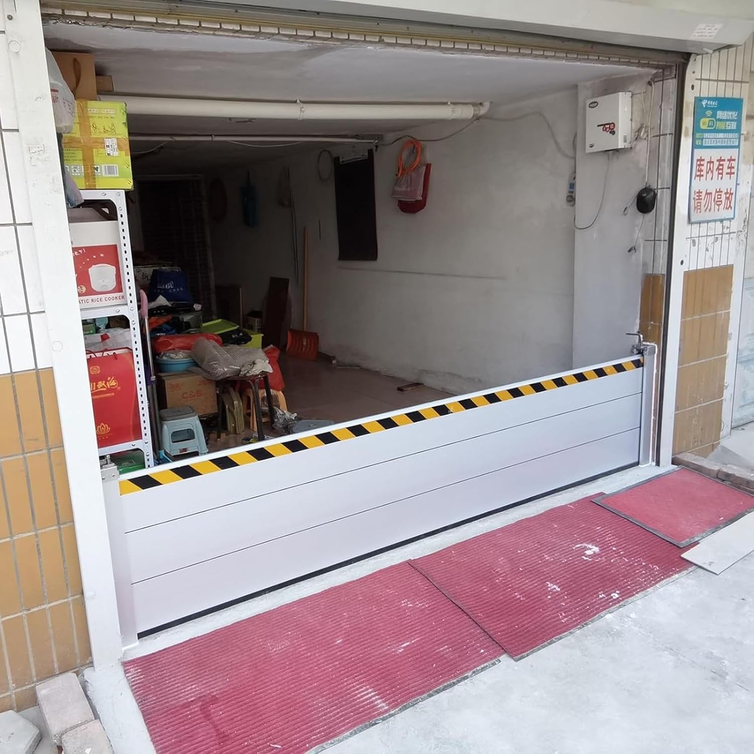 Flood Protection Barrier for Road, Exterior Garage Doors Flood Protection Barrier, Basement Windows Flood Protection Barrier，Heavy Duty Aluminium Flood Control Baffle/Prevention Barriers (Si