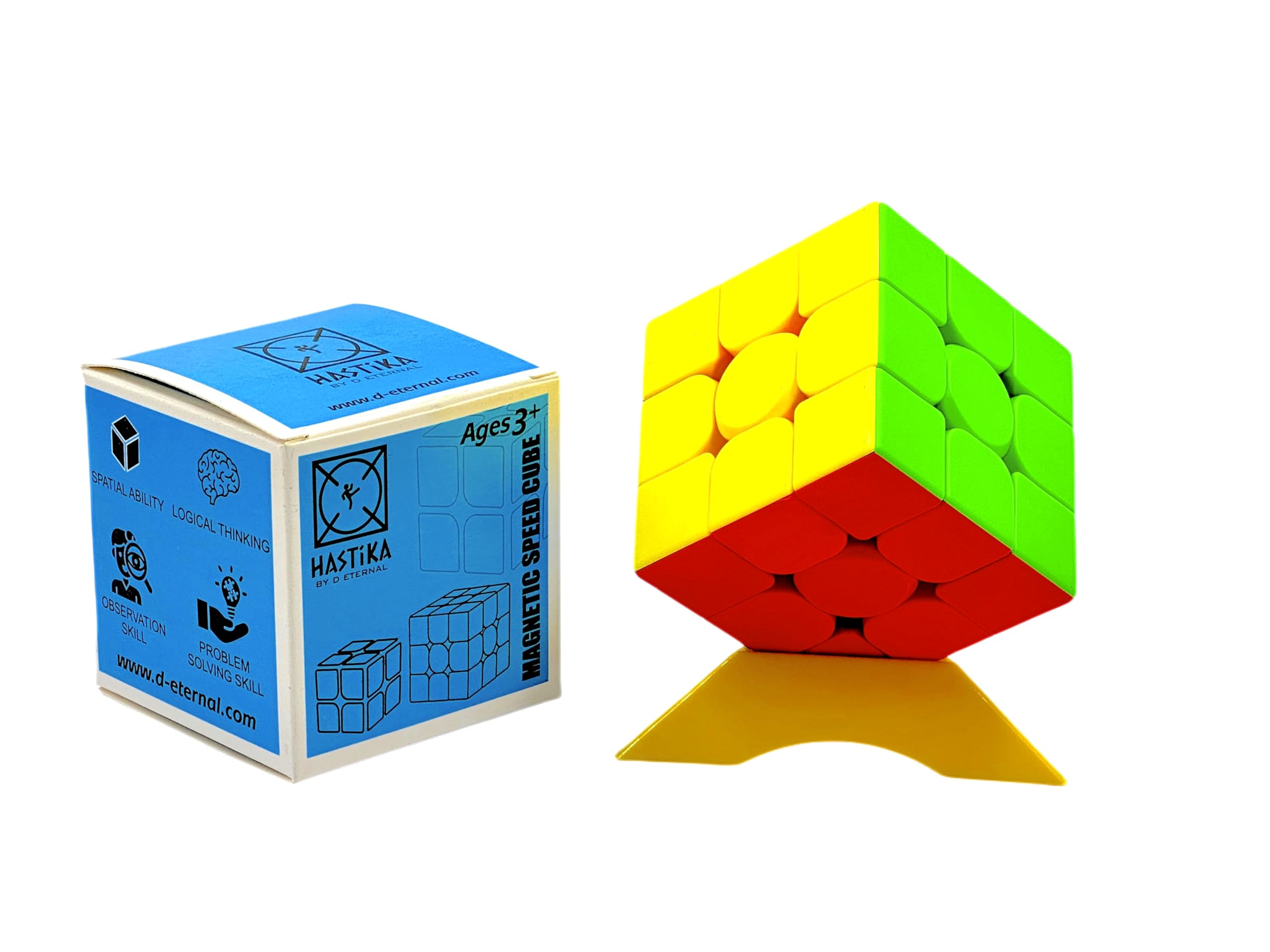 Hastika Magnetic Cube 3x3 High Speed Stickerless Magic Magnet Cube 3 by 3 Magnetic Puzzles-image-5