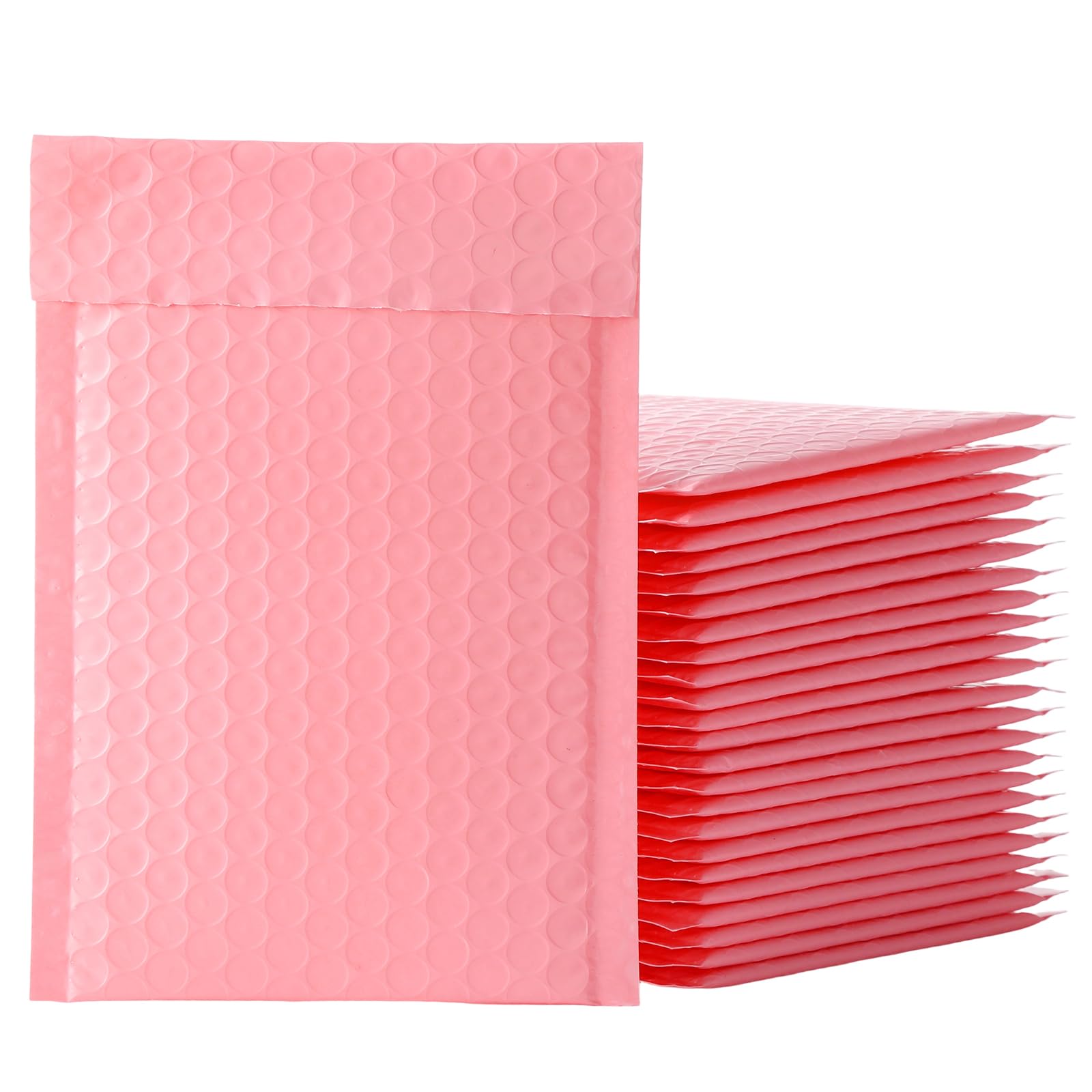 60 Pcs Self-Seal Bubble Mailers, Pink Padded Envelopes, 13 * 18cm Bubble Envelopes, Waterproof Mailer Bags for Courier, Packaging, Freight, Jewelry